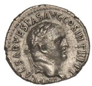 Denarius - Vespasian PACI ORB TERR AVG obverse image