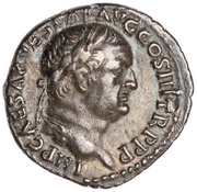Denarius - Vespasian, Titus, and Domitian LIBERI IMP AVG VESPAS obverse image
