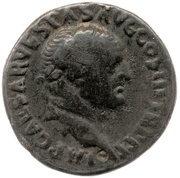 Denarius - Vespasian, Titus, and Domitian LIBERI IMP AVG VESPAS obverse image