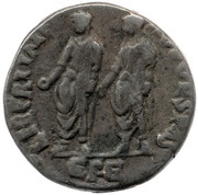 Denarius - Vespasian, Titus, and Domitian LIBERI IMP AVG VESPAS, Rome, 71 reverse image