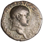 Denarius - Vespasian PACI AVGVSTAE; Victory obverse image