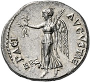 Denarius - Vespasian PACI AVGVSTAE EPHE; Victory, Rome, 71 reverse image