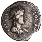 Denarius - Vespasian PACI ORB TERR AVG, Rome, 71 reverse image