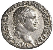 Denarius - Vespasian PACI ORB TERR AVG EPHE obverse image