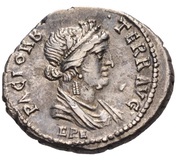Denarius - Domitian PACI ORB TERR AVG EPHE, Rome, 71 reverse image