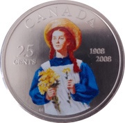 25 Cents - Elizabeth II Anne of Green Gables, Canada, 2008 reverse image