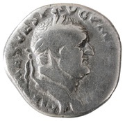 Denarius - Vespasian TRI POT; Vesta obverse image