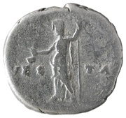 Denarius - Vespasian VESTA; Vesta, Rome, 72-73 reverse image