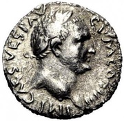 Denarius - Vespasian NEP RED; Neptune obverse image