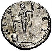 Denarius - Vespasian NEP RED; Neptune, Rome, 72-73 reverse image