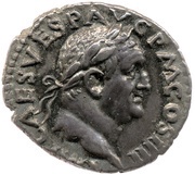 Denarius - Vespasian VICTORIA AVGVSTI; Victory obverse image