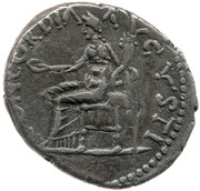 Denarius - Titus CONCORDIA AVGVSTI; Concordia, Rome, 72-73 reverse image