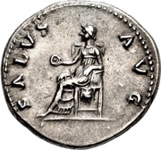 Denarius - Vespasian SALVS AVG; Salus, Rome, 73 reverse image
