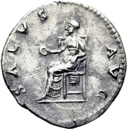 Denarius - Titus SALVS AVG; Salus, Rome, 73 reverse image