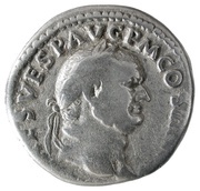 Denarius - Vespasian SALVS AVG; Salus obverse image