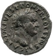Denarius - Titus FIDES PVBL obverse image