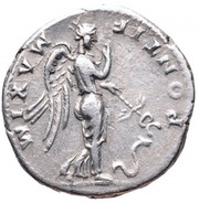 Denarius - Vespasian PONTIF MAXIM; Nemesis, Rome, 73 reverse image