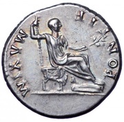 Denarius - Vespasian PONTIF MAXIM, Rome, 73 reverse image
