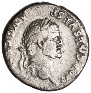 Denarius - Vespasian S P Q R obverse image