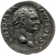 Denarius - Titus and Vespasian PONTIF MAXIM obverse image