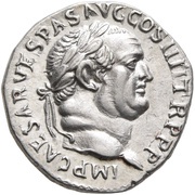 Denarius - Vespasian AVG obverse image