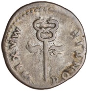 Denarius - Vespasian PONTIF MAXIM, Rome, 74 reverse image