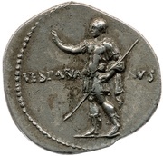 Denarius - Vespasian VESPASIANVS; Sol, Rome, 74 reverse image