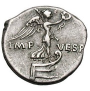Denarius - Titus IMP VESP; Victory, Rome, 74 reverse image