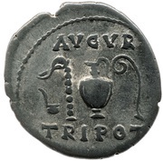 Denarius - Vespasian AVGVR TRI POT, Rome, 74 reverse image