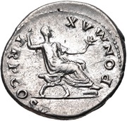 Denarius - Vespasian PON MAX TR P COS V, Rome, 74 reverse image