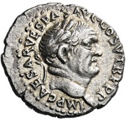 Denarius - Vespasian AVG obverse image