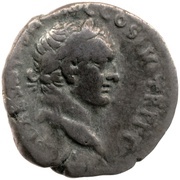 Denarius - Vespasian PACI ORB TERR AVG obverse image