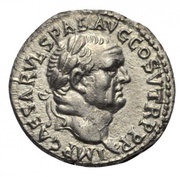 Denarius - Vespasian PACI AVGVSTAE; Victory obverse image