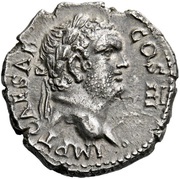 Denarius - Vespasian CONCORDIA AVG; Ceres obverse image