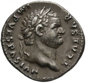 Denarius - Titus PONTIF TR P COS IIII; Securitas obverse image