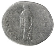 Denarius - Domitian PRINCEPS IVVENTVT; Spes, Rome, 75 reverse image