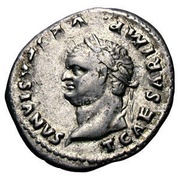 Denarius - Titus COS V obverse image