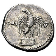 Denarius - Titus COS V, Rome, 76 reverse image