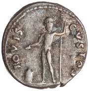 Denarius - Titus IOVIS CVSTOS; Jupiter, Rome, 76 reverse image