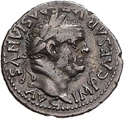 Denarius - Vespasian PRINCEPS IVVENTVT; Spes obverse image