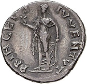 Denarius - Vespasian PRINCEPS IVVENTVT; Spes, Rome, 76 reverse image