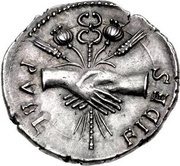 Denarius - Titus FIDES PVBL, Rome, 76 reverse image