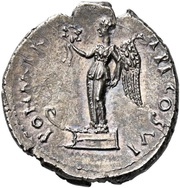 Denarius - Domitian PON MAX TR P COS VI; Victory, Rome, 76 reverse image