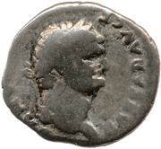 Denarius - Domitian COS IIII; Minerva obverse image