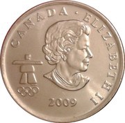 25 Cents - Elizabeth II Cross Country Skiing obverse image