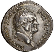 Denarius - Vespasian COS VIII; Mars obverse image