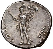 Denarius - Vespasian COS VIII; Mars, Rome, 77-78 reverse image