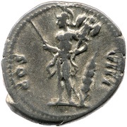 Denarius - Vespasian COS VIII; Mars, Rome, 77-78 reverse image