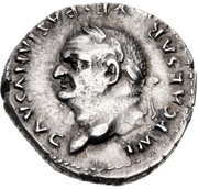 Denarius - Vespasian COS VI obverse image