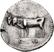 Denarius - Vespasian COS VI, Rome, 77-78 reverse image